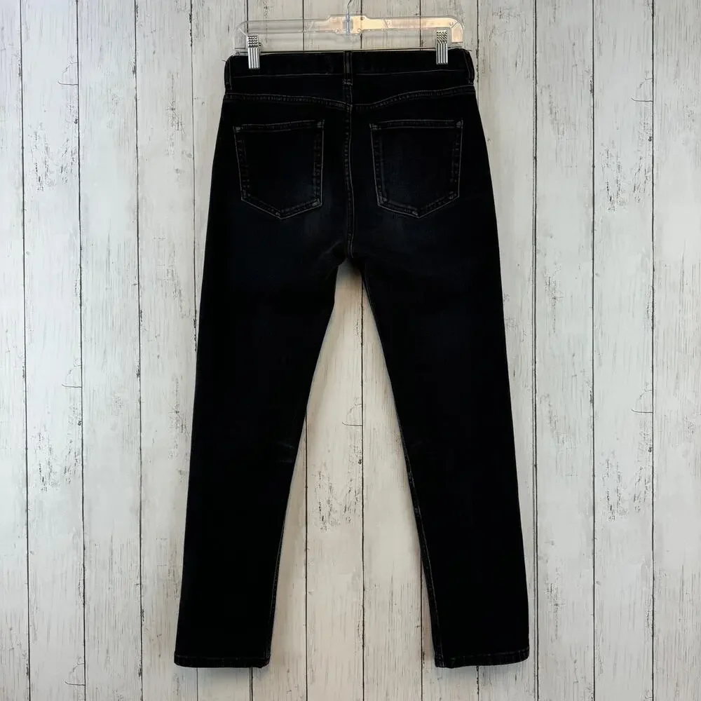 Everlane Black Coal Stretch High Rise Cigarette Crop Ankle Jeans Size 26 Regular - Picture 7 of 12
